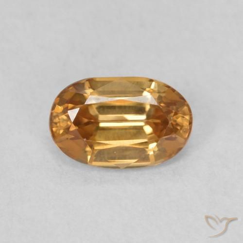 0.66ct 天然 中橙 锆石, 椭圆形, VVS