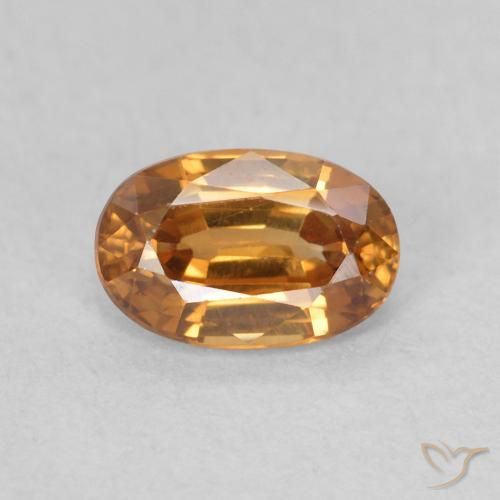 0.80ct 天然 橙棕色 锆石, 椭圆形, VVS