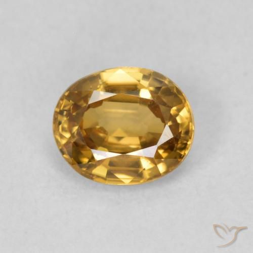 0.96ct 天然 金棕色 锆石, 椭圆形, VVS