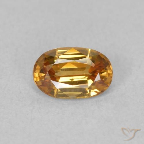 0.70ct 天然 深橙色 锆石, 椭圆形, VVS