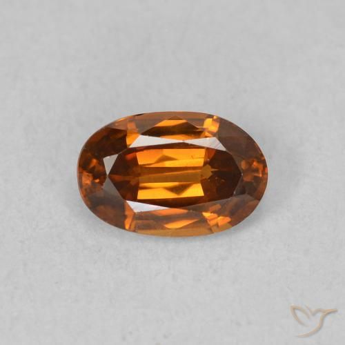 0.68ct 天然 中橙 锆石, 椭圆形, VVS