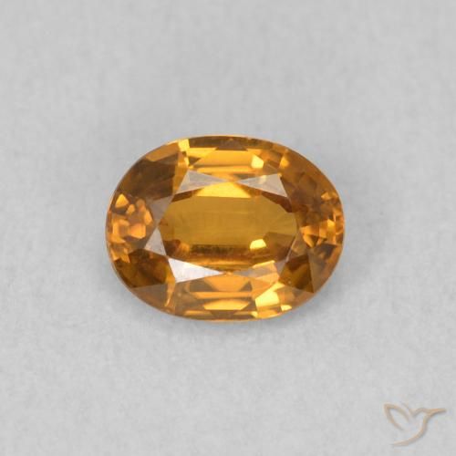0.62ct 天然 中橙 锆石, 椭圆形, VVS