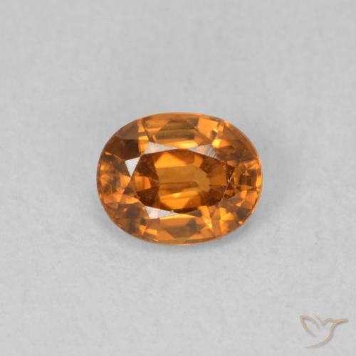 0.65ct 天然 中橙 锆石, 椭圆形, VVS