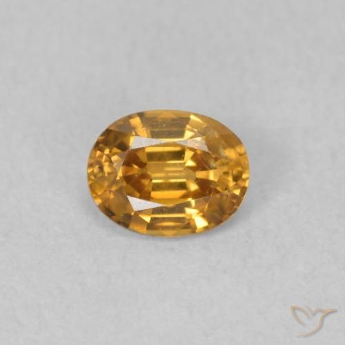 0.61ct 天然 中橙 锆石, 椭圆形, VVS