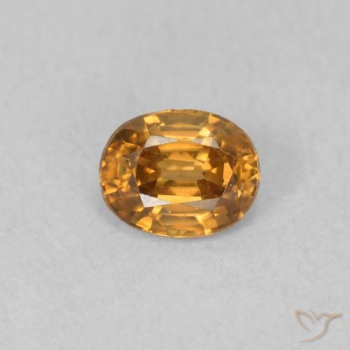 0.66ct 天然 深橙色 锆石, 椭圆形, VVS, Photo A