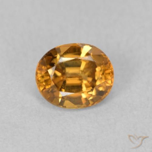 0.99ct 天然 金棕色 锆石, 椭圆形, VVS