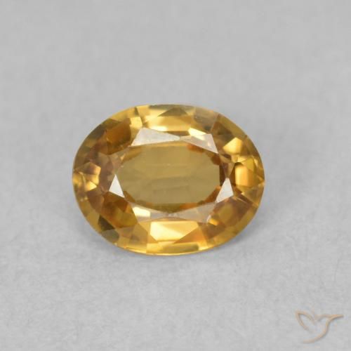 0.75ct 天然 金棕色 锆石, 椭圆形, VVS-VS