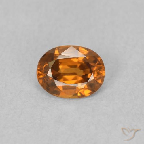 0.59ct 天然 火橙 锆石, 椭圆形, VVS-VS