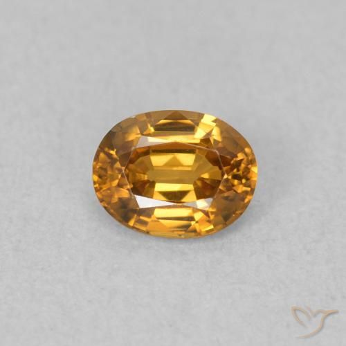 0.65ct 天然 锈橙 锆石, 椭圆形, VVS