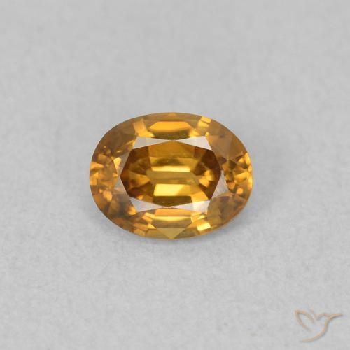 0.58ct 天然 中橙 锆石, 椭圆形, VVS-VS
