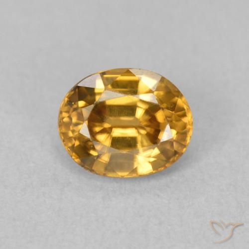1.01ct 天然 金棕色 锆石, 椭圆形, VVS-VS