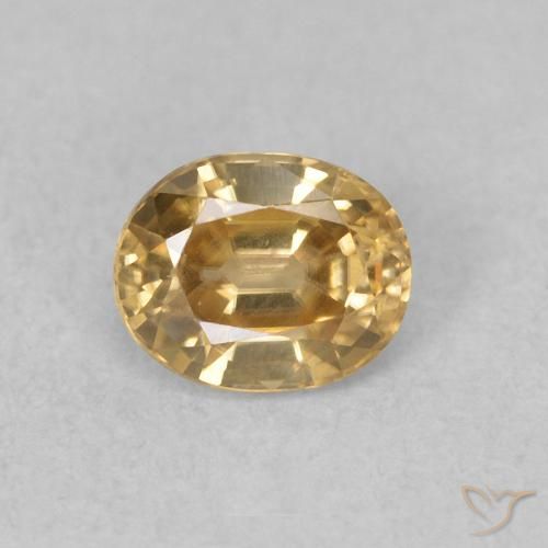0.60ct 天然 香槟酒 锆石, 椭圆形, VVS