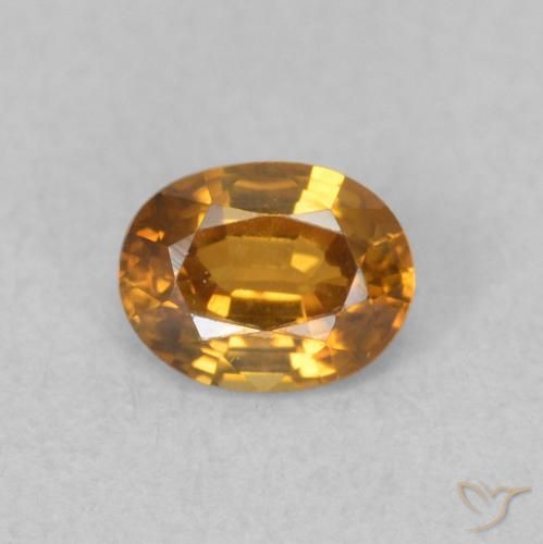 0.59ct 天然 金棕色 锆石, 椭圆形, VVS