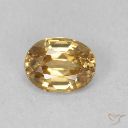 0.63ct 天然 香槟酒 锆石, 椭圆形, VVS