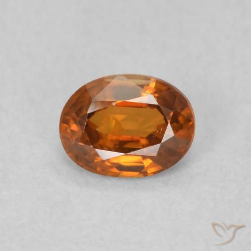 0.52ct 天然 中橙 锆石, 椭圆形, VS