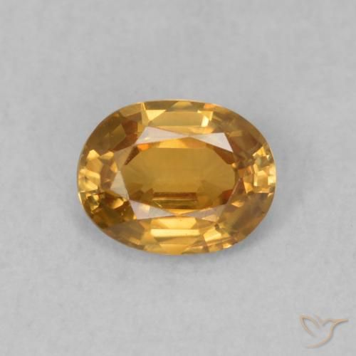 0.53ct 天然 金棕色 锆石, 椭圆形, VS
