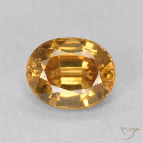 1.00ct 天然 金棕色 锆石, 椭圆形, VVS-VS