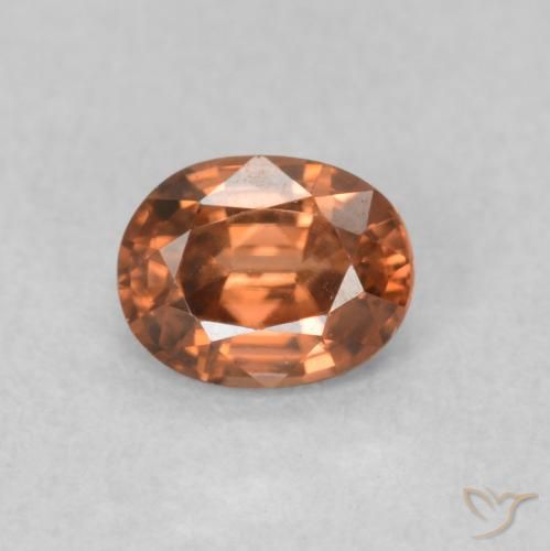 0.59ct 天然 浅橙色 锆石, 椭圆形, VVS-VS