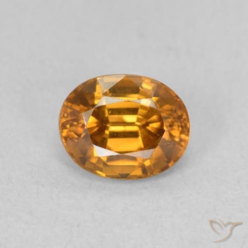 1.07ct 天然 中橙 锆石, 椭圆形, VVS