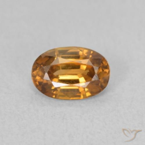 0.80ct 天然 中橙 锆石, 椭圆形, VVS