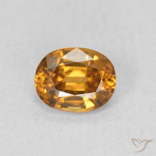 0.65ct 天然 棕橙色 锆石, 椭圆形, VVS-VS