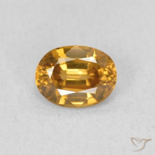0.59ct 天然 黄金色 锆石, 椭圆形, VVS