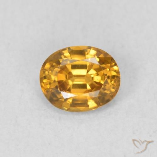 0.57ct 天然 深金色 锆石, 椭圆形, VVS