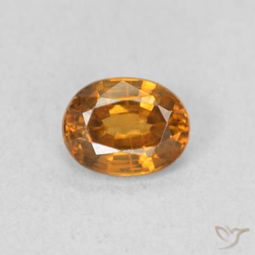 0.60ct 天然 土橙 锆石, 椭圆形, VS
