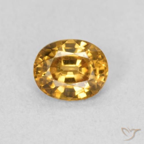 0.65ct 天然 棕金色 锆石, 椭圆形, VS