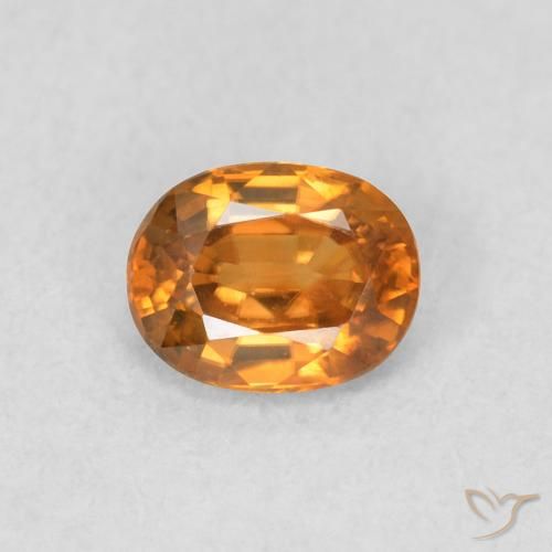 0.61ct 天然 中橙 锆石, 椭圆形, VVS-VS
