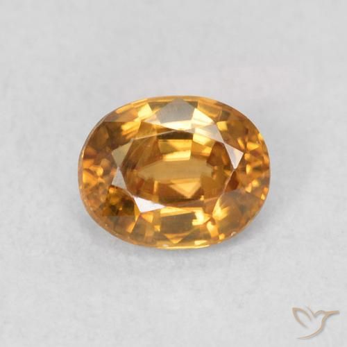 0.64ct 天然 棕金色 锆石, 椭圆形, VVS-VS