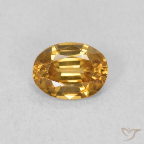 0.57ct 天然 金棕色 锆石, 椭圆形, VVS