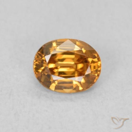 0.62ct 天然 中橙 锆石, 椭圆形, VVS