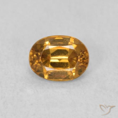 0.62ct 天然 中橙 锆石, 椭圆形, VVS