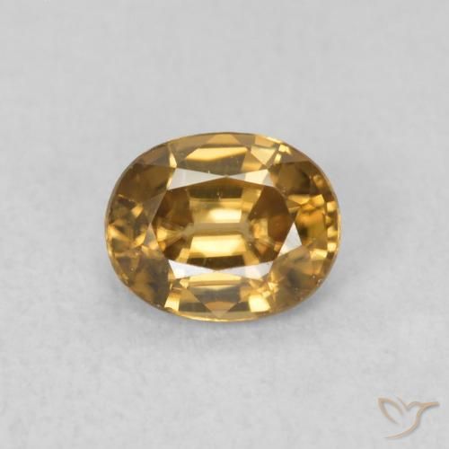 0.64ct 天然 金棕色 锆石, 椭圆形, VVS