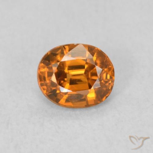 0.64ct 天然 中橙 锆石, 椭圆形, VVS