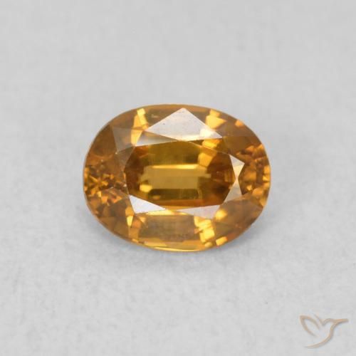 0.63ct 天然 橙棕色 锆石, 椭圆形, VVS