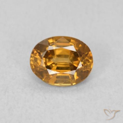 0.60ct 天然 橙棕色 锆石, 椭圆形, VVS