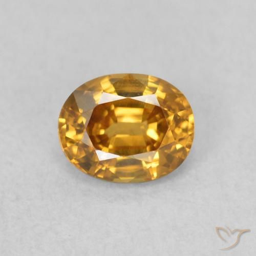 0.58ct 天然 金棕色 锆石, 椭圆形, VVS
