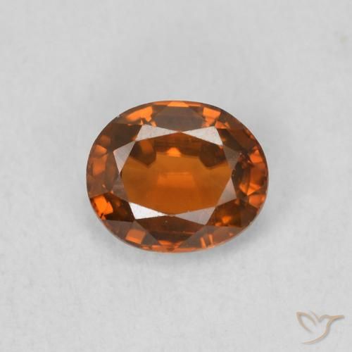 0.87ct 天然 深橙色 锆石, 椭圆形, VVS