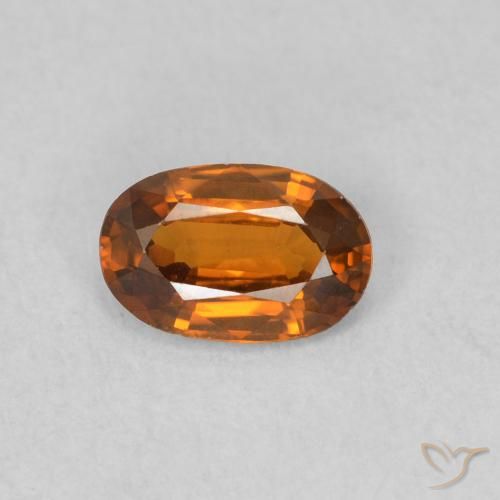 0.62ct 天然 中橙 锆石, 椭圆形, VVS