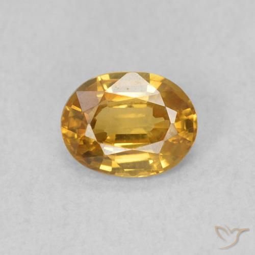0.55ct 天然 金色 锆石, 椭圆形, VVS-VS