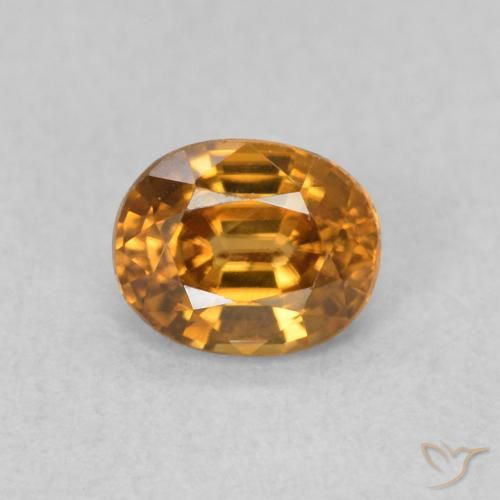 0.66ct 天然 金棕色 锆石, 椭圆形, VVS-VS