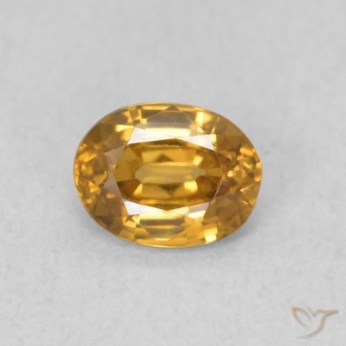 0.57ct 天然 金橙 锆石, 椭圆形, VVS-VS