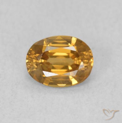 0.62ct 天然 金橙 锆石, 椭圆形, VVS