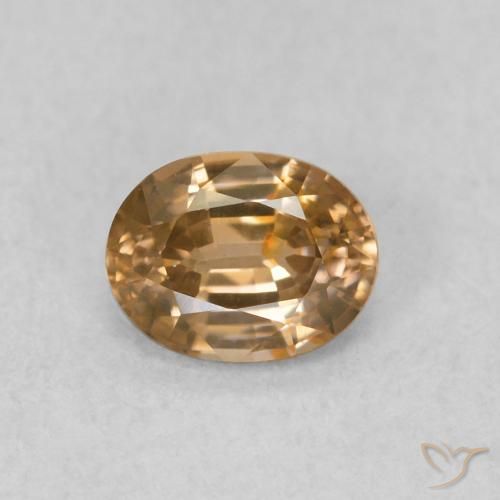 0.60ct 天然 金桃 锆石, 椭圆形, VVS