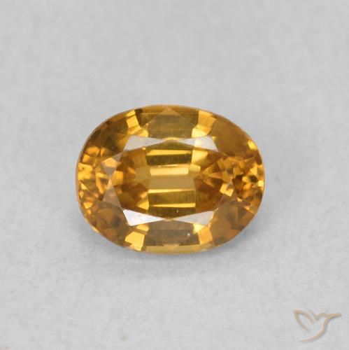 0.63ct 天然 金棕色 锆石, 椭圆形, VVS