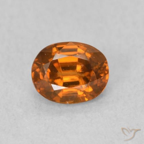 0.68ct 天然 中橙 锆石, 椭圆形, VVS