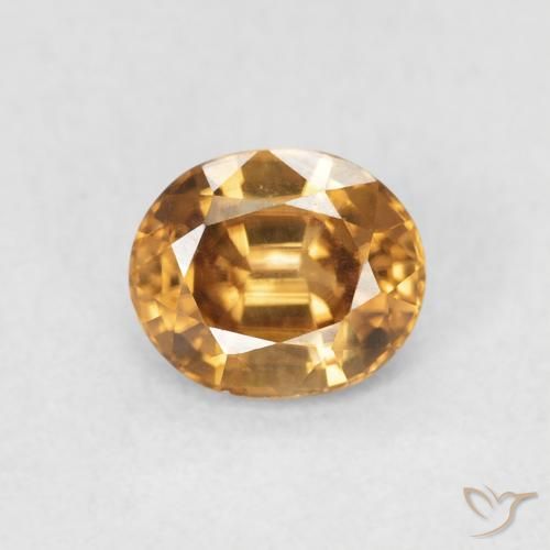 0.96ct 天然 中橙 锆石, 椭圆形, VVS