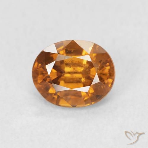 1.12ct 天然 中橙 锆石, 椭圆形, VS